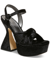 Circus By Sam Edelman Audrea Platform Sandal In Black Sparkle Velvet