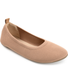 Journee Collection Jersie Knit Ballet Flat In Tan