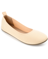 Shop Journee Collection Women's Jersie Knit Flats In Cream