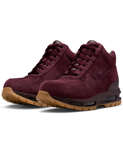 Nike Men's Air Max Goadome Winter Boots From Finish Line In Maroon/brown