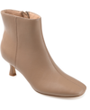Journee Collection Women's Kelssa Square Toe Kitten Heel Dress Booties In Taupe