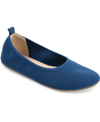Journee Collection Jersie Knit Ballet Flat In Navy
