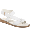 Franco Sarto Glenni Womens Padded Insole Leather Thong Sandals In White Leather