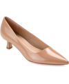 Journee Collection Celica Pointed Toe Pump In Patent/brown