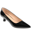 Journee Collection Celica Pointed Toe Pump In Patent,black