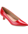 Journee Collection Collection Women's Celica Wide Width Pump In Patent/red