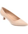 Journee Collection Celica Pointed Toe Pump In Patent/nude
