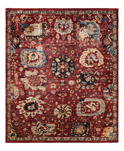 Adorn Hand Woven Rugs Serapi M1971 7'11" X 9'9" Area Rug In Red