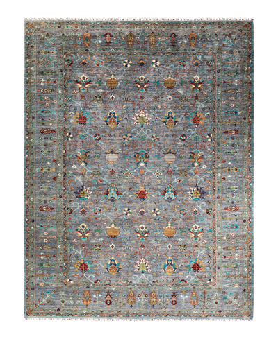 Adorn Hand Woven Rugs Tribal M1971 9'2" X 12'3" Area Rug In Gray