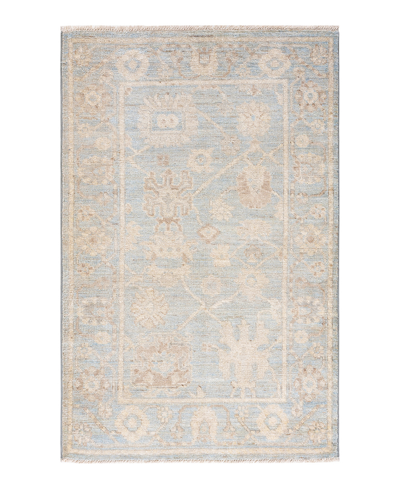 Adorn Hand Woven Rugs Oushak M1971 3'1" X 4'11" Area Rug In Mist