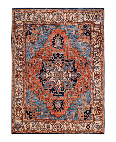 Adorn Hand Woven Rugs Serapi M1971 5'2" X 7' Area Rug In Blue