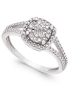 Promised Love Cushion-cut Diamond Promise Ring (1/4 Ct. T.w.) In Sterling Silver In Sterling Silver