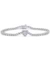 MACY'S DIAMOND HEART BRACELET (2 CT. T.W.) IN 10K WHITE GOLD