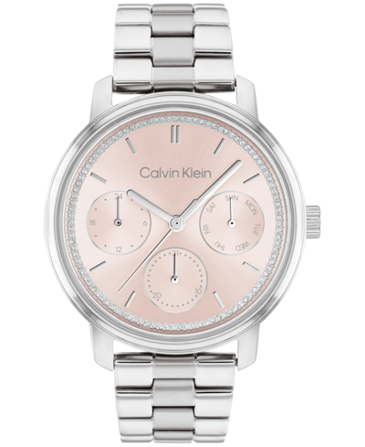 Calvin Klein Women's Silver-tone Stainless Steel Bracelet Watch 38mm