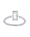 Giani Bernini Emerald Cut Cubic Zirconia (1.47 Ct. T. W.) Solitaire Ring In Sterling Silver In Sterling Silver