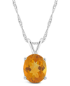 MACY'S CITRINE (2-1/2 CT. T.W.) PENDANT NECKLACE IN 14K WHITE GOLD