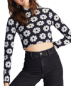 BILLABONG JUNIORS' DAISY DAYS MOCK-NECK CROPPED TOP