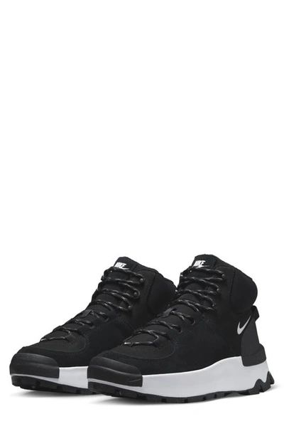 Nike City Classic Sneaker Bootie In Black/black/white