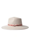 Brixton Jo Felted Wool Rancher Hat In Ivory Beige