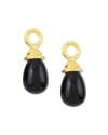 ELIZABETH LOCKE ONYX TEARDROP EARRING PENDANTS,PROD177030055