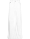 Dondup Monroe Stretch Cotton Jeans In Bianco
