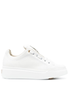 Max Mara Maxiv Leather Low-top Sneakers In Bianco