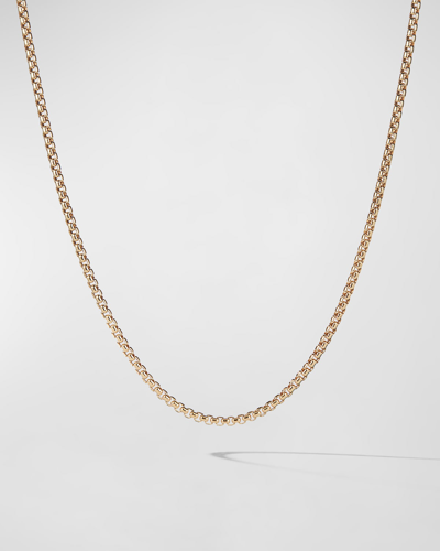 David Yurman 2.7mm Small Box Chain Necklace In 18k Gold