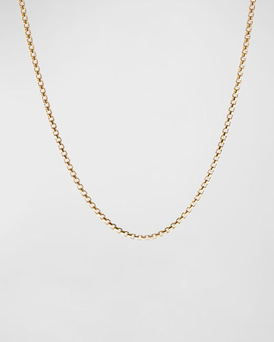 David Yurman 1.7mm Hollow Box Chain Necklace In 18k Gold