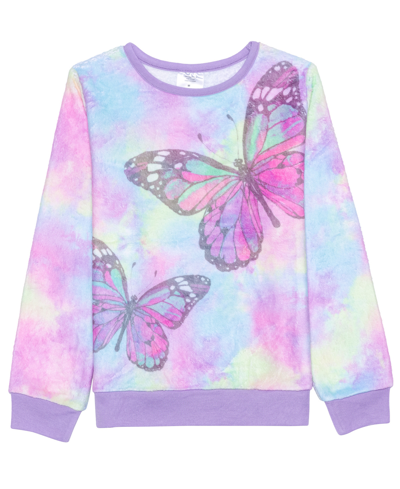 Disney Big Girls Butterflies Pullover Sweatshirt In Multi
