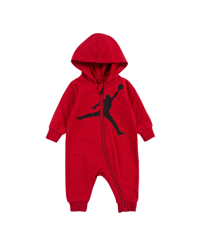Jordan Baby Full-zip Coverall In Red