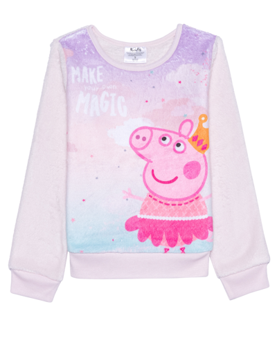Peppa Pig Kids' Little Girls Make Your Own Magic Pullover Sweatshirt In Pink