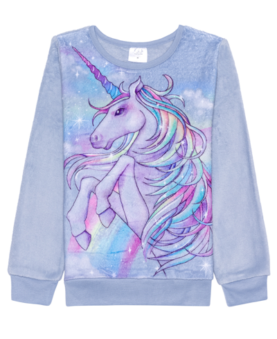 Disney Big Girls Magical Unicorn Pullover Sweatshirt In Blue