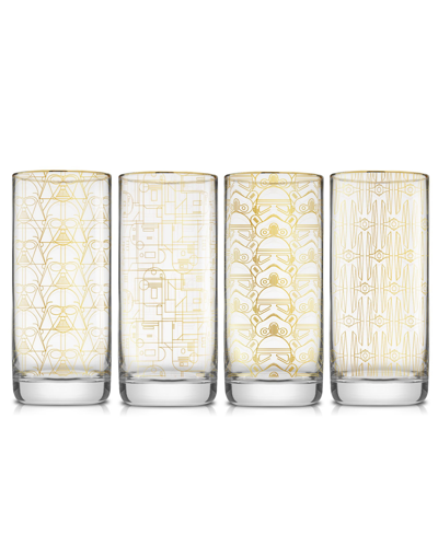 Joyjolt Star Wars Limited Edition Deco Collection Tall Glasses, Set Of 4 In Clear