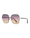 Tom Ford Square-frame Sunglasses In Black / Gold