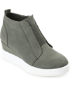 Journee Collection Journee Clara Wedge Sneaker In Olive