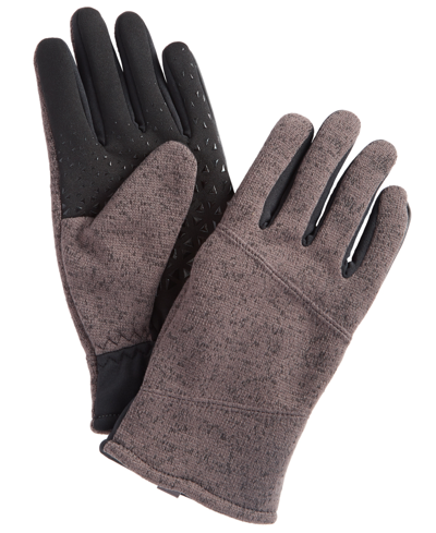 Ur Gloves Men's Sweater-knit Gloves In Grey