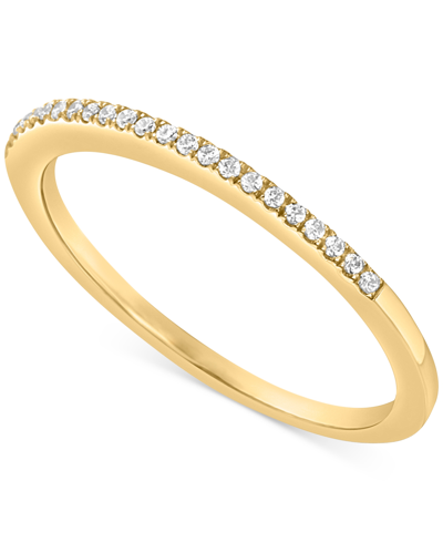 Macy's Diamond Wedding Band (1/20 Ct. T.w.) In 14k Gold In Yellow Gold