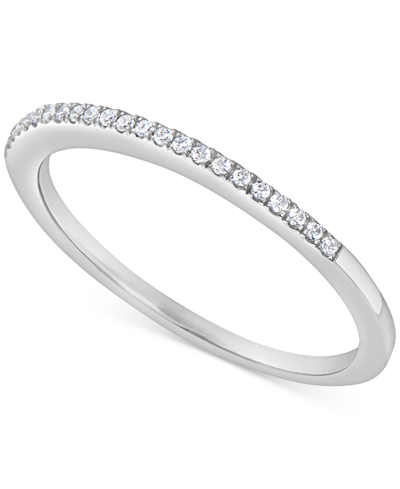 Macy's Diamond Wedding Band (1/20 Ct. T.w.) In 14k Gold In White Gold