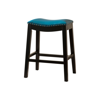 ABBYSON LIVING JADEN BONDED LEATHER SADDLE SHORT BAR STOOL