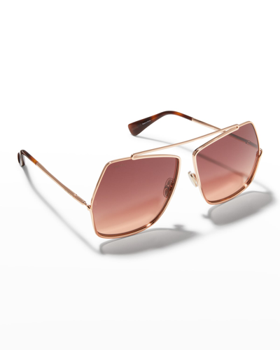 MAX MARA ELSA GEO METAL BUTTERFLY SUNGLASSES