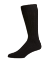 Marcoliani Ribbed Dress Socks In Black