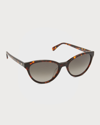 Kate Spade Adeline 55mm Gradient Cat Eye Sunglasses In Havana