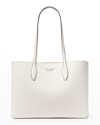 Kate Spade All Day Leather Large Tote Bag In Parchment