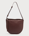 Proenza Schouler White Label Baxter Zip Leather Hobo Bag In Bordeaux