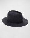 Eugenia Kim Blaine Nylon & Polyester Fedora Hat In Silver