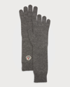Moncler Cashmere Knit Gloves In Medium Grey
