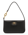 Mcm Mode Travia Mini Lambskin Shoulder Bag In Black