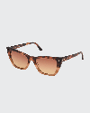 Tom Ford Poppy Plastic Cat-eye Sunglasses In Pink / Havana