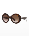 OLIVER PEOPLES DEJEANNE ROUND ACETATE SUNGLASSES