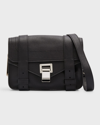 Proenza Schouler Ps1 Mini Luxe Leather Satchel Bag In Black